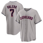 Cleveland Guardians #7 George Valera Player Gray Fotopoulosg Game Home Stitched Jerseys
