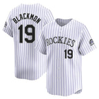 Colorado Rockies #19 Charlie Blackmon Player White Fotopoulosg Limited Home Stitched Jerseys