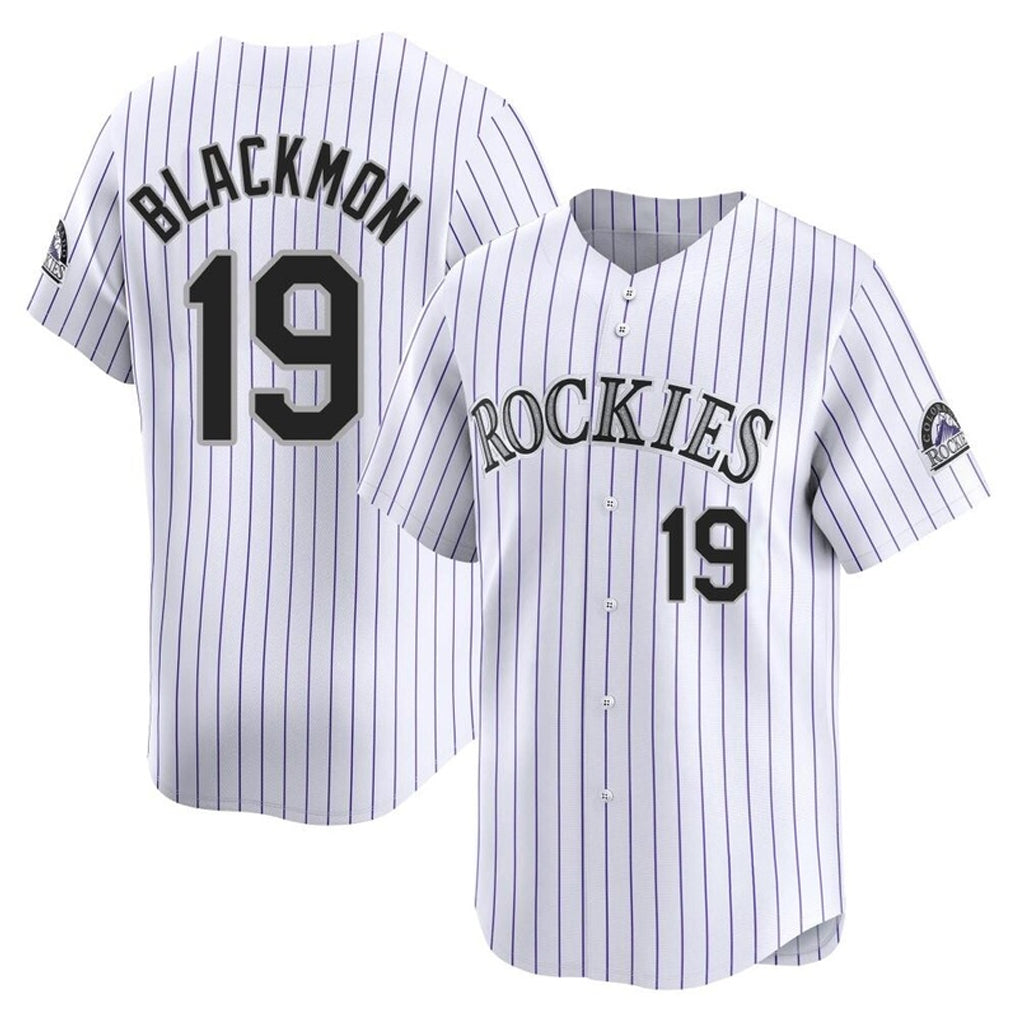 Colorado Rockies #19 Charlie Blackmon Player White Fotopoulosg Limited Home Stitched Jerseys