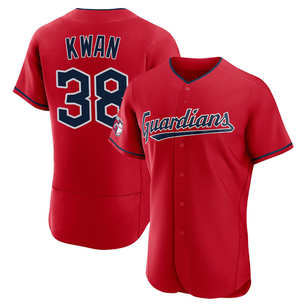 Cleveland Guardians #38 Steven Kwan Player Red Fotopoulosg Limited Elite Home Stitched Jerseys