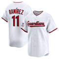 Cleveland Guardians #11 Jos¨¦ Ram¨ªrez White Fotopoulosg Home Limited Player Jersey