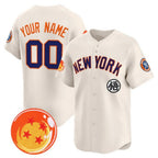 Custom New York Yankees x Dragon Ball Cream Fotopoulosg Vapor Premier Limited Jersey - All Stitched