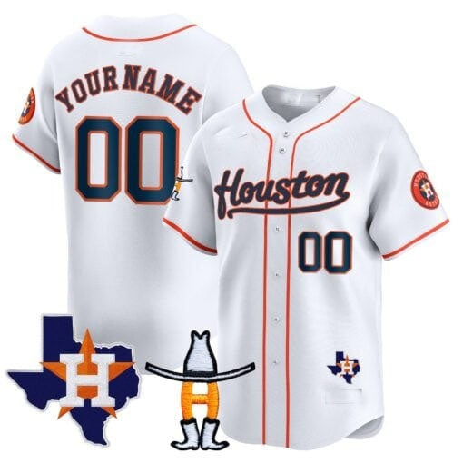 Custom Houston Astros Houston Rodeo Patch Vapor Premier Limited Jersey ¨C White 2 Fotopoulosg