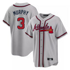 Atlanta Braves #3 Dale Murphy Player Gray Fotopoulosg Home Game Stitched Jerseys
