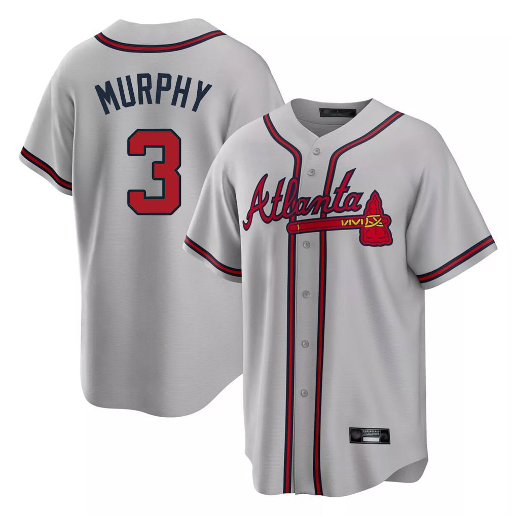 Atlanta Braves #3 Dale Murphy Player Gray Fotopoulosg Home Game Stitched Jerseys