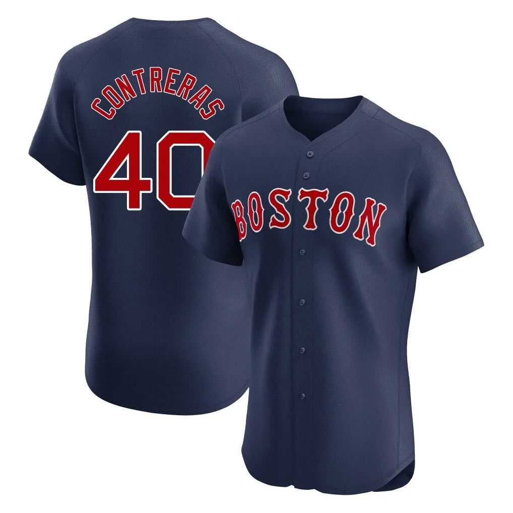 Boston Red Sox #40 Willson Contreras Player Navy Fotopoulosg Limited Elite Home Game Stitched Jerseys1