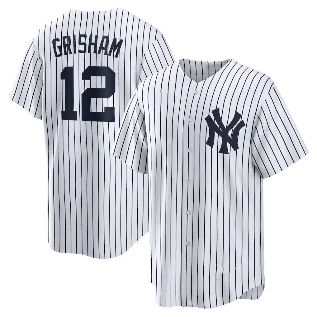 New York Yankees #12 Trent Grisham Fotopoulosg White Home Replica Jersey