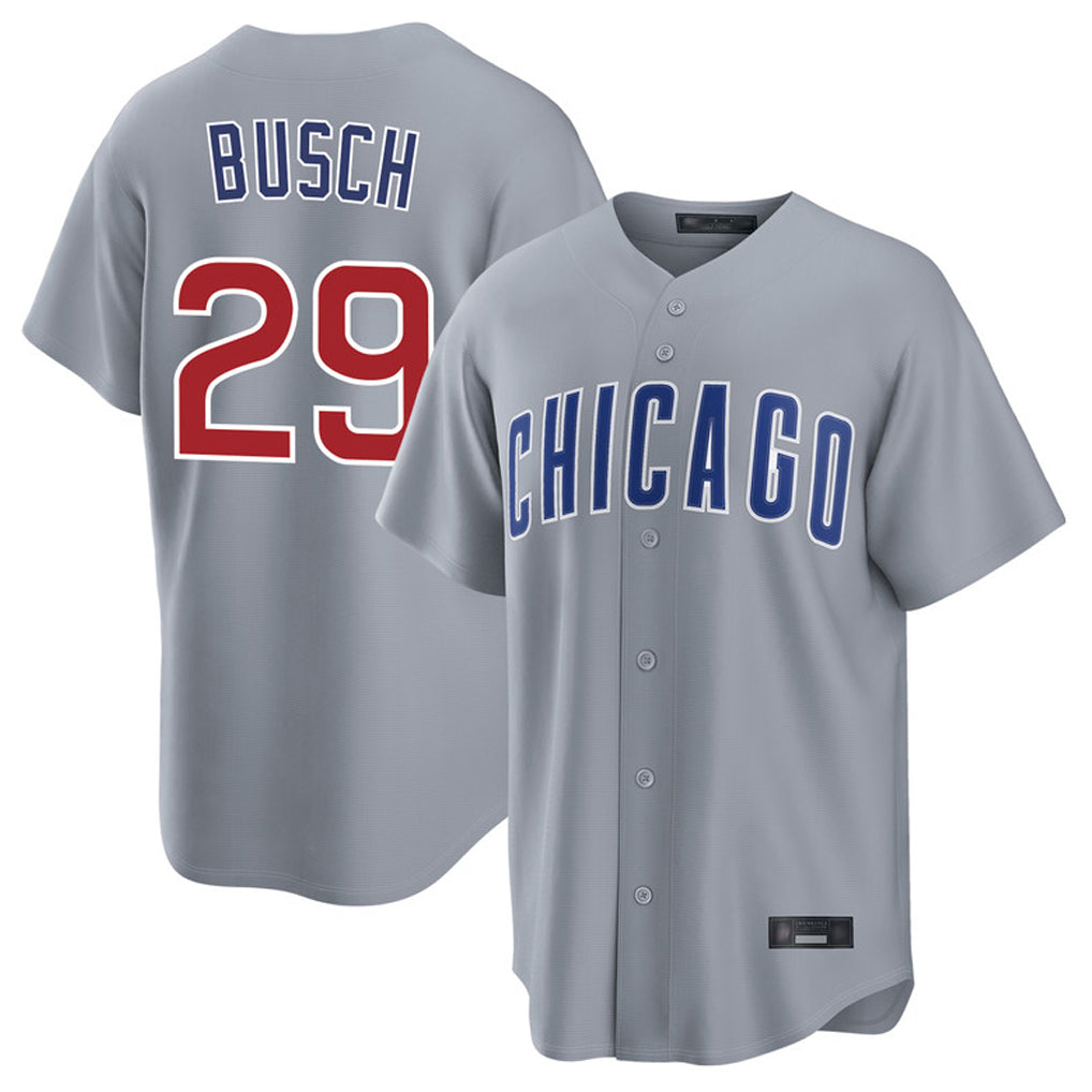 Chicago Cubs #29 Michael Busch Player Gray Fotopoulosg Home Game Stitched Jerseys