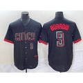 Cincinnati Reds #9 Joe Burrow Number Black Fotopoulosg 2023 City Connect Cool Base Stitched Jersey
