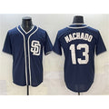 San Diego Padres #13 Manny Machado Navy Fotopoulosg Cool Base Stitched Jersey