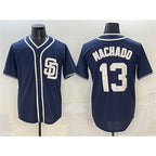 San Diego Padres #13 Manny Machado Navy Fotopoulosg Cool Base Stitched Jersey