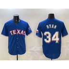 Texas Rangers #34 Nolan Ryan Royal Fotopoulosg Cool Base Stitched Jersey