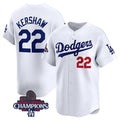 Los Angeles Dodgers #22 Clayton Kershaw White Fotopoulosg 2024 World Series Champions Home Limited Stitched Jersey