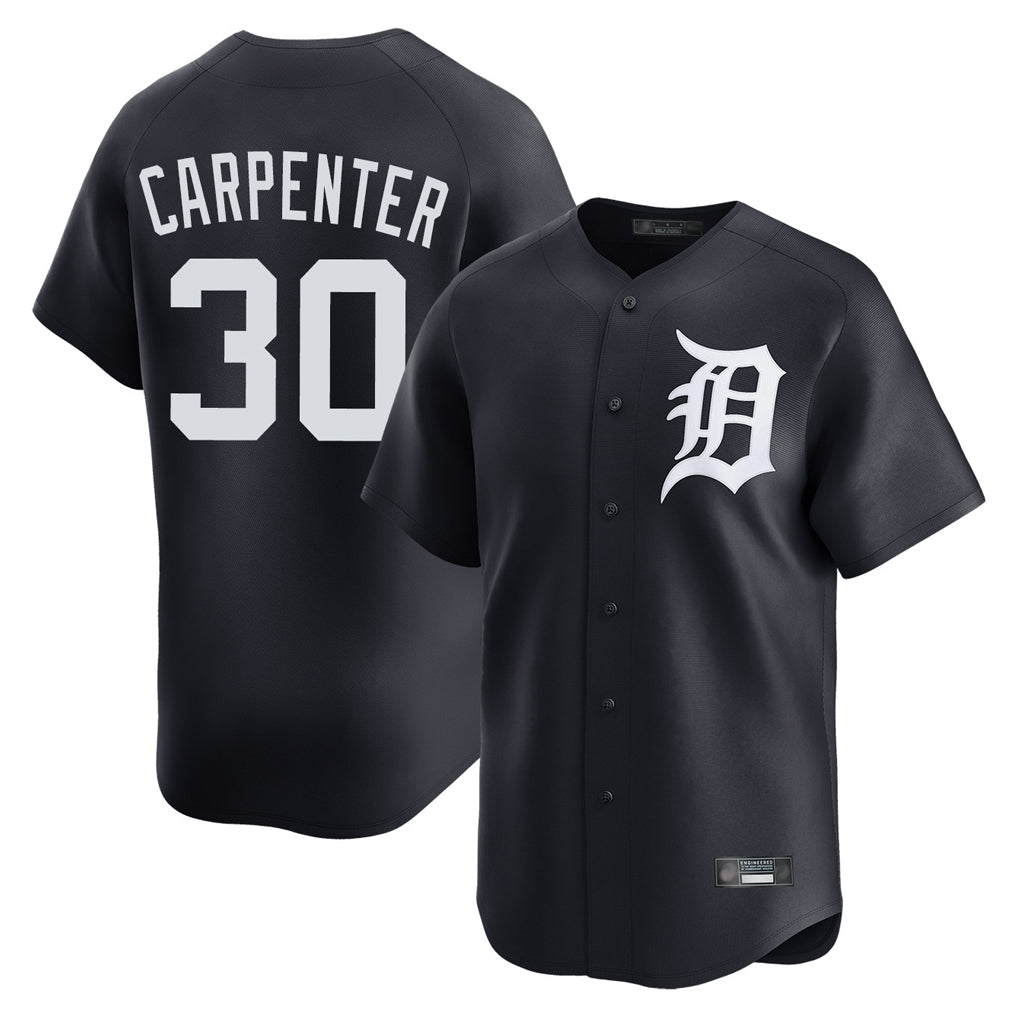Detroit Tigers #30 Kerry Carpenter Player Navy Fotopoulosg Home Limited Game Stitched Jerseys