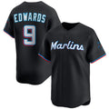 Miami Marlins #9 Xavier Edwards Black Fotopoulosg 2024 Alternate Limited Stitched Jersey