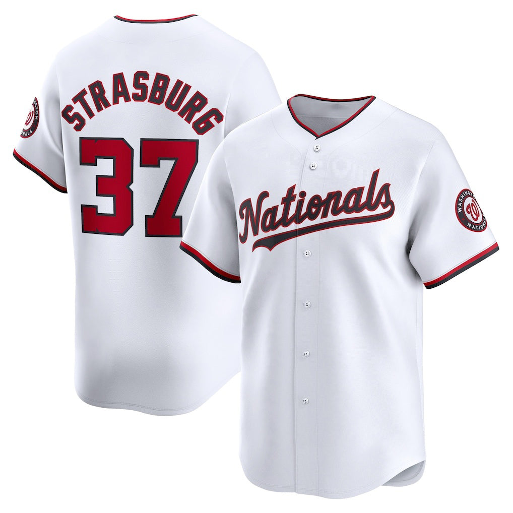 Washington Nationals #37 Stephen Strasburg White Fotopoulosg Home Limited Player Jersey