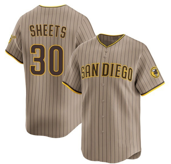 San Diego Padres #30 Gavin Sheets Tan Fotopoulosg 2026 Alternate Limited Stitched Jersey