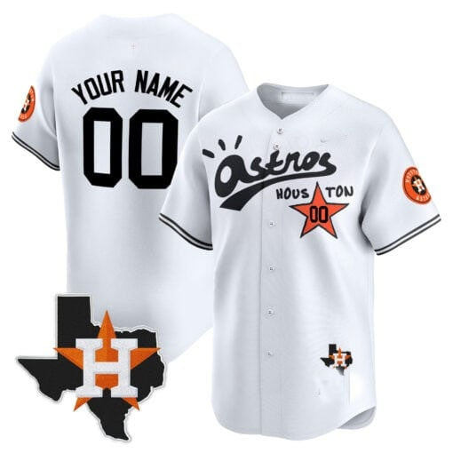 Custom Houston Astros Cactus Jack Style Vapor Premier Limited Jersey ¨C White Fotopoulosg