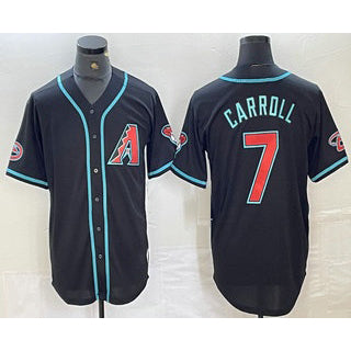 Arizona Diamondbacks #7 Corbin Carroll Black Fotopoulosg 2024 Stitched Cool Base Jersey
