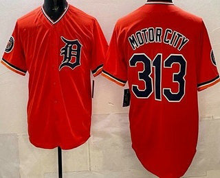 Detroit Tigers #313 Motor City Orange Fotopoulosg Limited Jersey