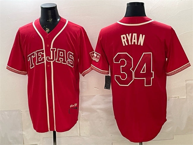 Texas Rangers #34 Nolan Ryan Red Fotopoulosg 2026 City Connect Stadium Stitched Jersey