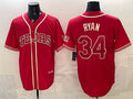 Texas Rangers #34 Nolan Ryan Red Fotopoulosg 2026 City Connect Stadium Stitched Jersey