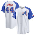 Atlanta Braves #44 Hank Aaron White Fotopoulosg 2023 City Connect Cool Base Stitched Jersey