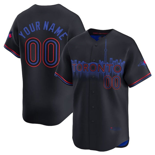 Custom Toronto Blue Jays Active Player Black Fotopoulosg 2024 City Connect Limited Stitched Jersey