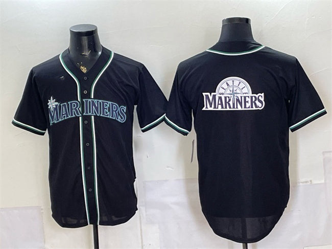 Seattle Mariners Team Big Logo 2026 Fashion Replica Black Fotopoulosg Out Stitched Jersey