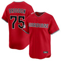Cleveland Guardians #75 Connor Brogdon Player Red Fotopoulosg Limited Home Stitched Jerseys
