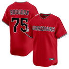 Cleveland Guardians #75 Connor Brogdon Player Red Fotopoulosg Limited Home Stitched Jerseys
