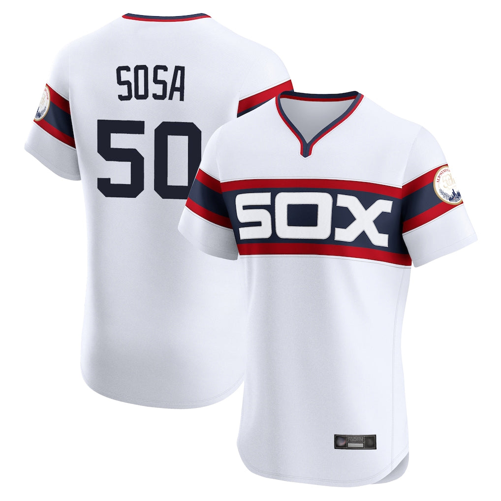 Chicago White Sox #50 Lenyn Sosa Player White Fotopoulosg T-shirt Limited Elite Home Stitched Jerseys