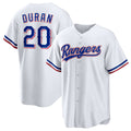 Texas Rangers #20 Ezequiel Duran White Fotopoulosg Home Replica Jersey