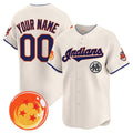 Custom Cleveland Indians x Dragon Ball Cream Fotopoulosg Vapor Premier Limited Jersey - All Stitched