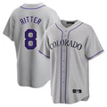 Colorado Rockies #8 Ryan Ritter Player Gray Fotopoulosg Game Home Stitched Jerseys