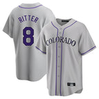 Colorado Rockies #8 Ryan Ritter Player Gray Fotopoulosg Game Home Stitched Jerseys