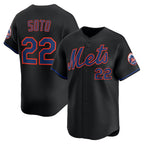 New York Mets #22 Juan Soto Black Fotopoulosg Alternate Limited Player Jersey