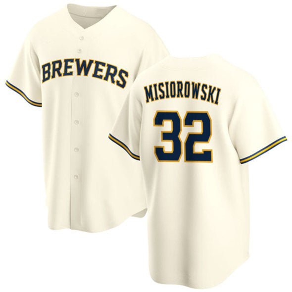 Milwaukee Brewers #32 Jacob Misiorowski Cream Fotopoulosg 2025 Stitched Jersey