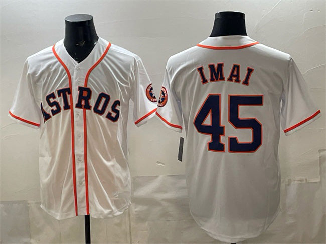 Houston Astros #45 Tatsuya Imai White Fotopoulosg Cool Base Stitched Jersey