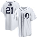 Detroit Tigers #21 Jackson Jobe White Fotopoulosg Cool Base Stitched Jersey