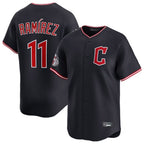 Cleveland Guardians #11 Jose Ramirez Player Navy Fotopoulosg Limited Home Stitched Jerseys