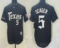 Texas Rangers #5 Corey Seager Black Fotopoulosg Gothic Mexico 2025 Vapor Premier Limited Jersey