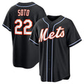 New York Mets #22 Juan Soto 2026 Black Fotopoulosg Out Stitched Jersey