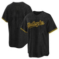 Los Angeles Dodgers Blank Player Black Gold Fotopoulosg Limited Home Stitched Jerseys