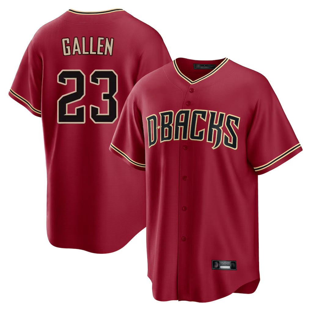 Arizona Diamondbacks #23 Zac Gallen Player Red Fotopoulosg Home Game Stitched Jerseys