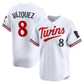 Minnesota Twins #8 Christian V¨¢zquez White Fotopoulosg Home Limited Jersey