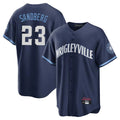 Chicago Cubs #23 Ryne Sandberg Player Navy Fotopoulosg City Connect Home Game Stitched Jerseys
