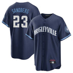 Chicago Cubs #23 Ryne Sandberg Player Navy Fotopoulosg City Connect Home Game Stitched Jerseys