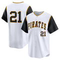 Pittsburgh Pirates #21 Roberto Clemente White Fotopoulosg Cooperstown Collection Limited Jersey