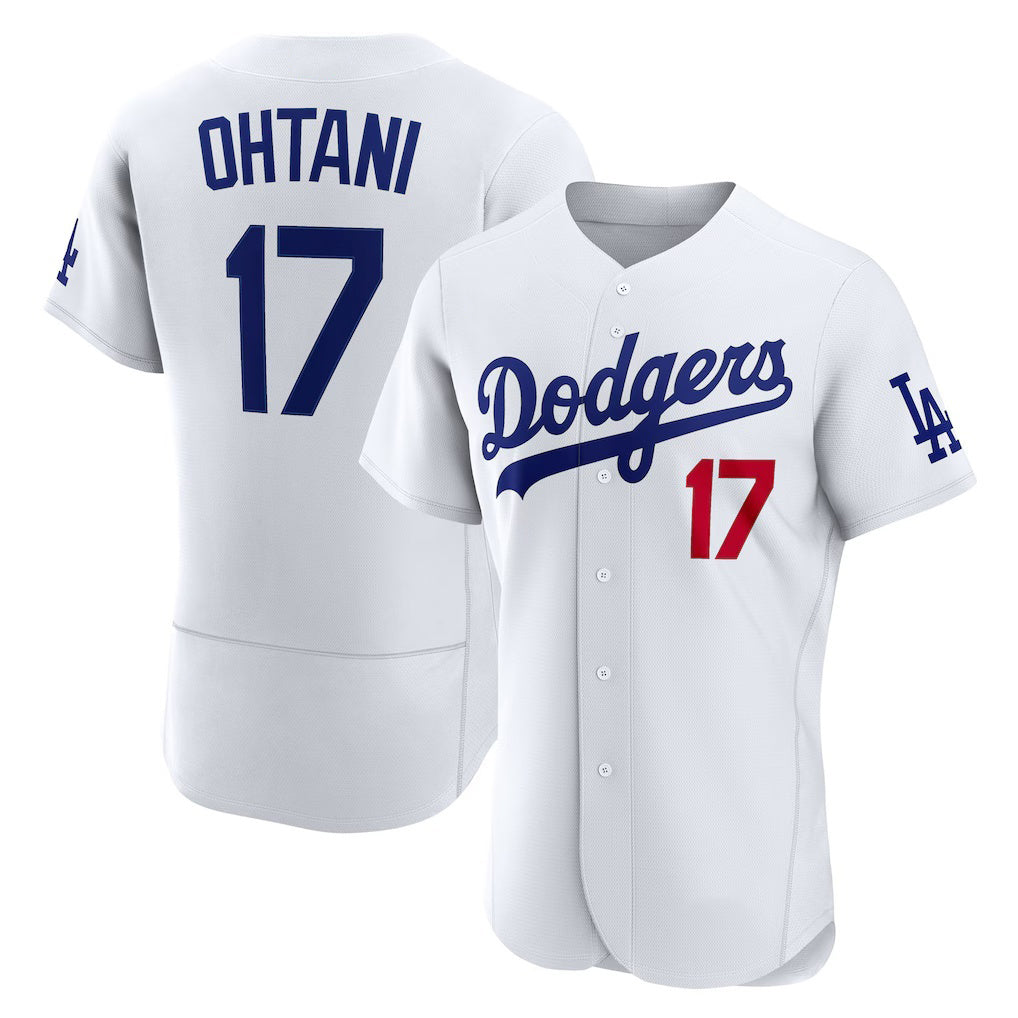 Los Angeles Dodgers #17 Shohei Ohtani White Fotopoulosg Home Authentic Jersey